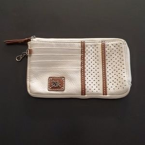 The sak zipper wallet cream and brown